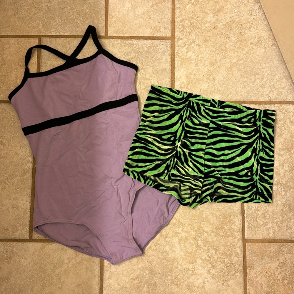 Little Stars dance wear leotard and booty shorts